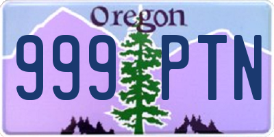 OR license plate 999PTN