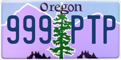 OR license plate 999PTP