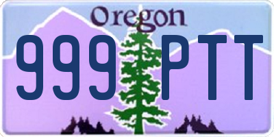 OR license plate 999PTT