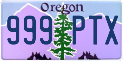 OR license plate 999PTX