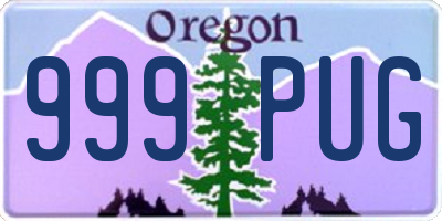 OR license plate 999PUG