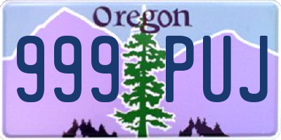 OR license plate 999PUJ