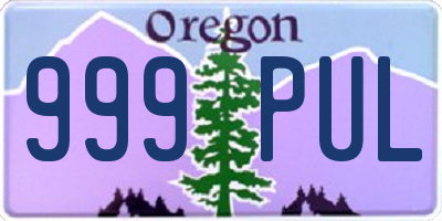 OR license plate 999PUL