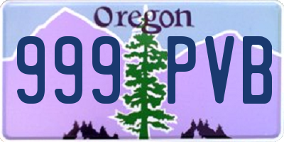 OR license plate 999PVB