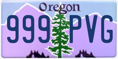 OR license plate 999PVG