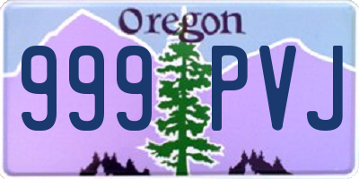 OR license plate 999PVJ