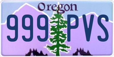 OR license plate 999PVS