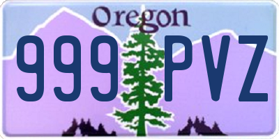 OR license plate 999PVZ