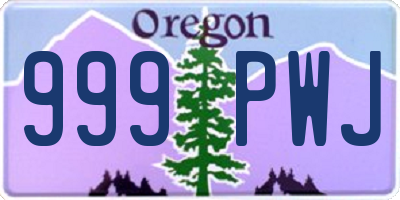OR license plate 999PWJ