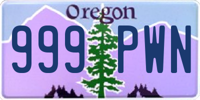 OR license plate 999PWN