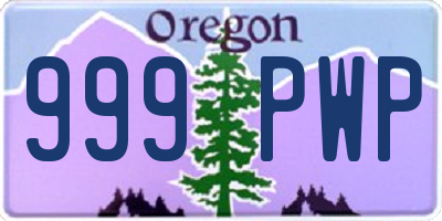 OR license plate 999PWP