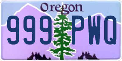 OR license plate 999PWQ