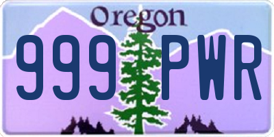 OR license plate 999PWR