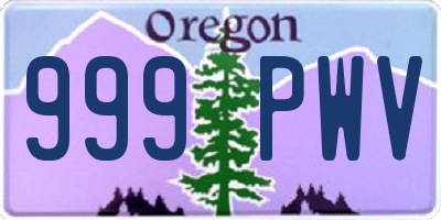 OR license plate 999PWV