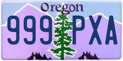 OR license plate 999PXA