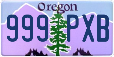 OR license plate 999PXB