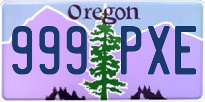 OR license plate 999PXE