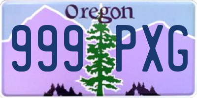 OR license plate 999PXG