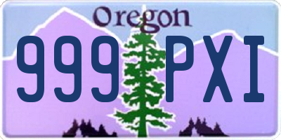 OR license plate 999PXI