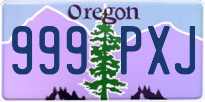 OR license plate 999PXJ