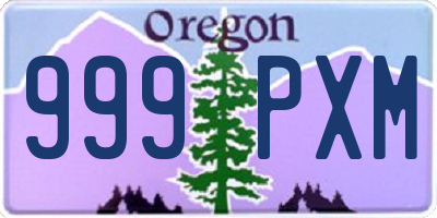 OR license plate 999PXM