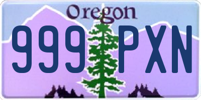 OR license plate 999PXN