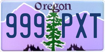 OR license plate 999PXT