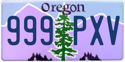 OR license plate 999PXV