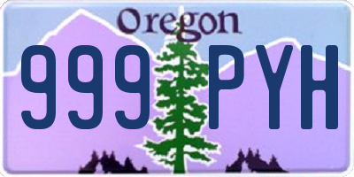 OR license plate 999PYH