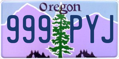 OR license plate 999PYJ
