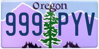 OR license plate 999PYV