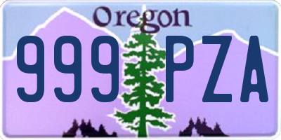 OR license plate 999PZA