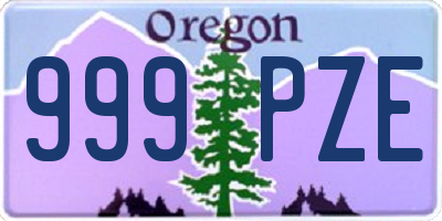 OR license plate 999PZE