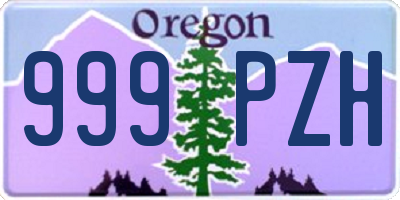 OR license plate 999PZH