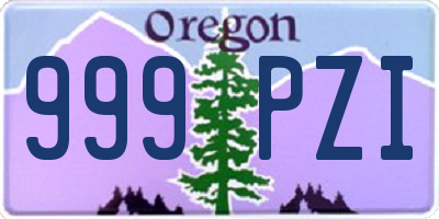 OR license plate 999PZI