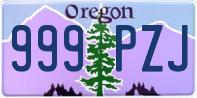 OR license plate 999PZJ