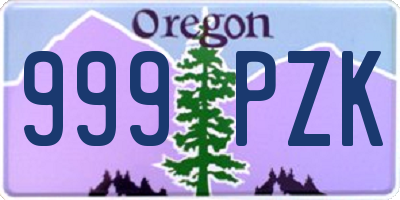 OR license plate 999PZK