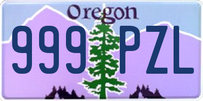 OR license plate 999PZL