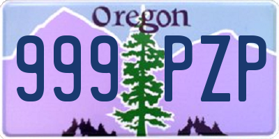 OR license plate 999PZP