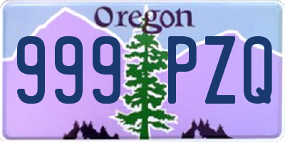 OR license plate 999PZQ