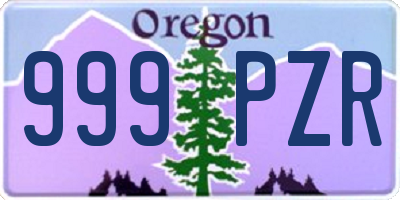 OR license plate 999PZR