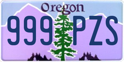 OR license plate 999PZS