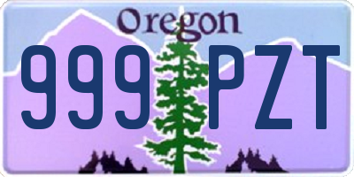 OR license plate 999PZT