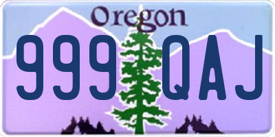 OR license plate 999QAJ