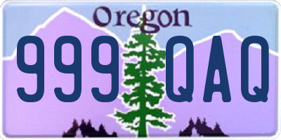 OR license plate 999QAQ
