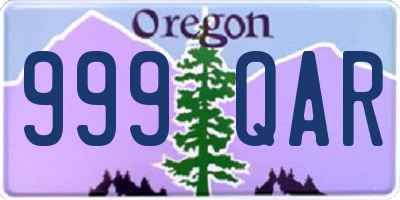 OR license plate 999QAR