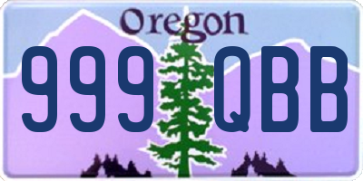 OR license plate 999QBB