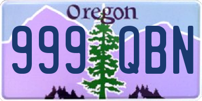 OR license plate 999QBN