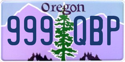 OR license plate 999QBP