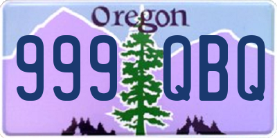 OR license plate 999QBQ